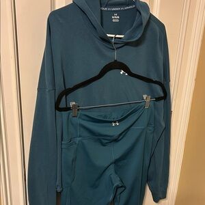 Brand New Under Armour Blue Hoodie and Leggings Set